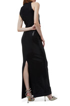 Yara Asymmetrical Sequin Maxi Dress